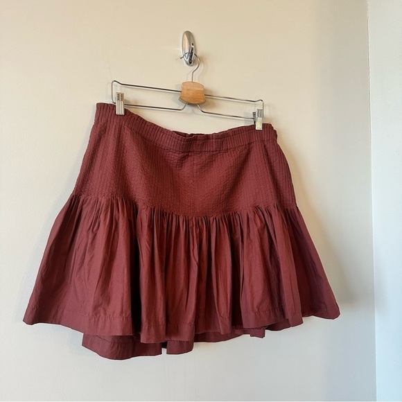 ANTHROPOLOGIE-EULA Pintucked Mini Skirt (Size:1X) - Picture 4 of 12